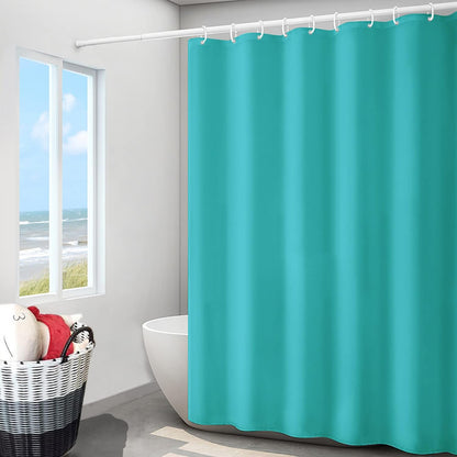 Fabric Shower Curtain Liner, Waterproof Hotel Quality, Bathroom Curtains Rust Resistant Grommets, 72 x 72 Machine Washable (Black) - Colors A