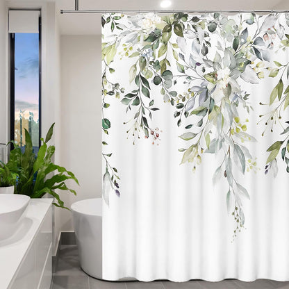 Fabric Shower Curtain Liner, Waterproof Hotel Quality, Bathroom Curtains Rust Resistant Grommets, 72 x 72 Machine Washable (Black) - Colors A
