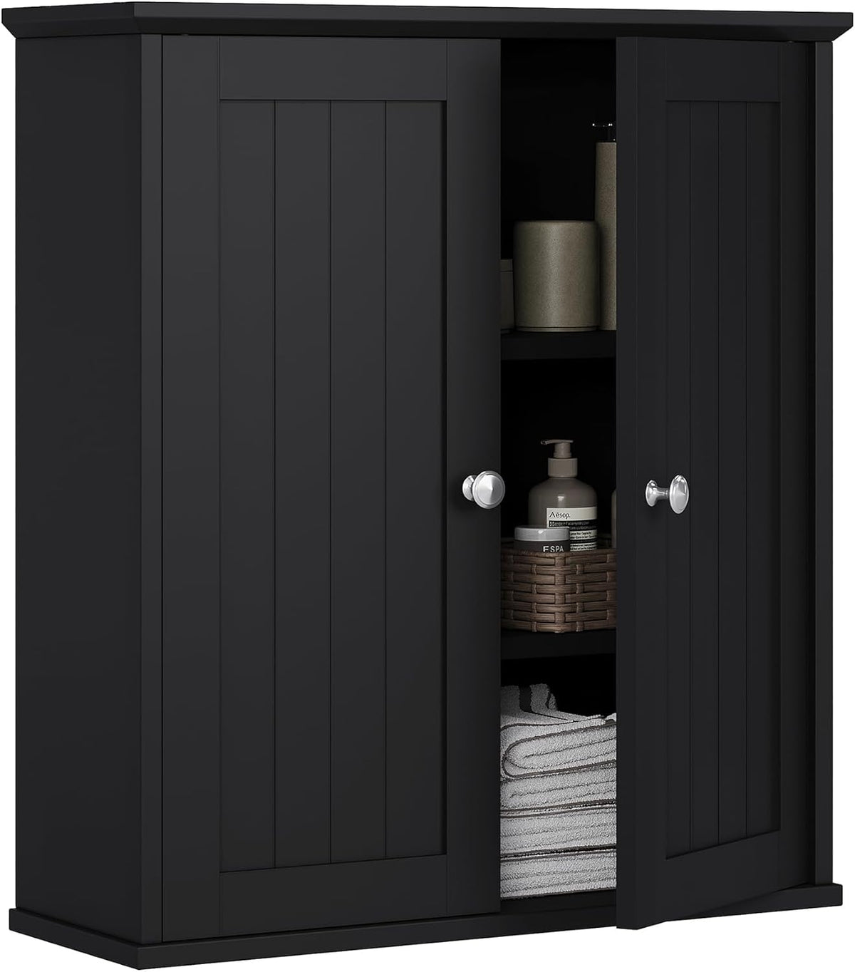 Bathroom Wall Cabinet, Bathroom Cabinet Wall Mount, Over the Toilet Space Saver Storage Cabinets, White Medicine Cabinets with 2 Doors