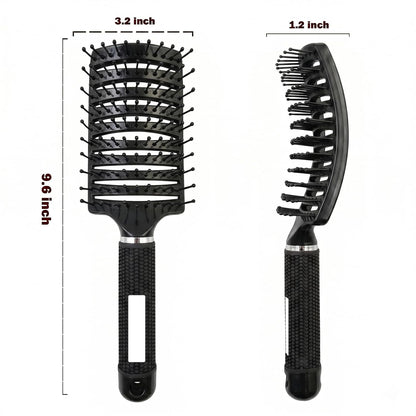 Curved Vented Hair Brush,Detangler Brush Faster Blow Drying for Women, Men