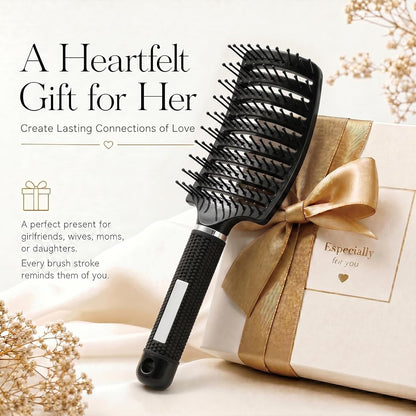 Curved Vented Hair Brush,Detangler Brush Faster Blow Drying for Women, Men