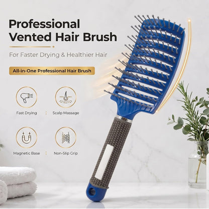 Curved Vented Hair Brush,Detangler Brush Faster Blow Drying for Women, Men