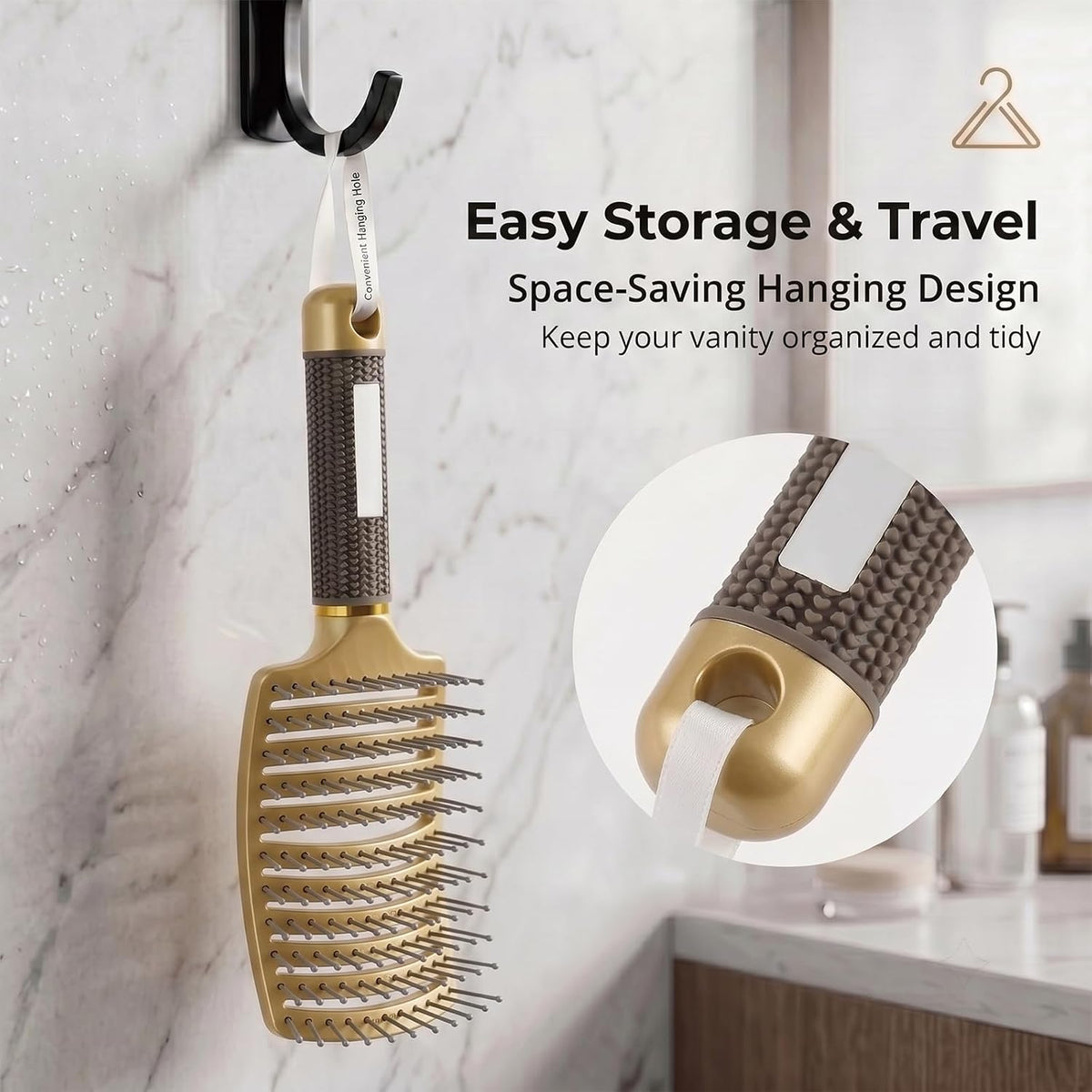 Curved Vented Hair Brush,Detangler Brush Faster Blow Drying for Women, Men