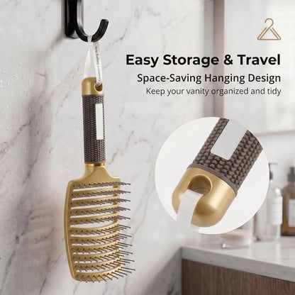 Curved Vented Hair Brush,Detangler Brush Faster Blow Drying for Women, Men
