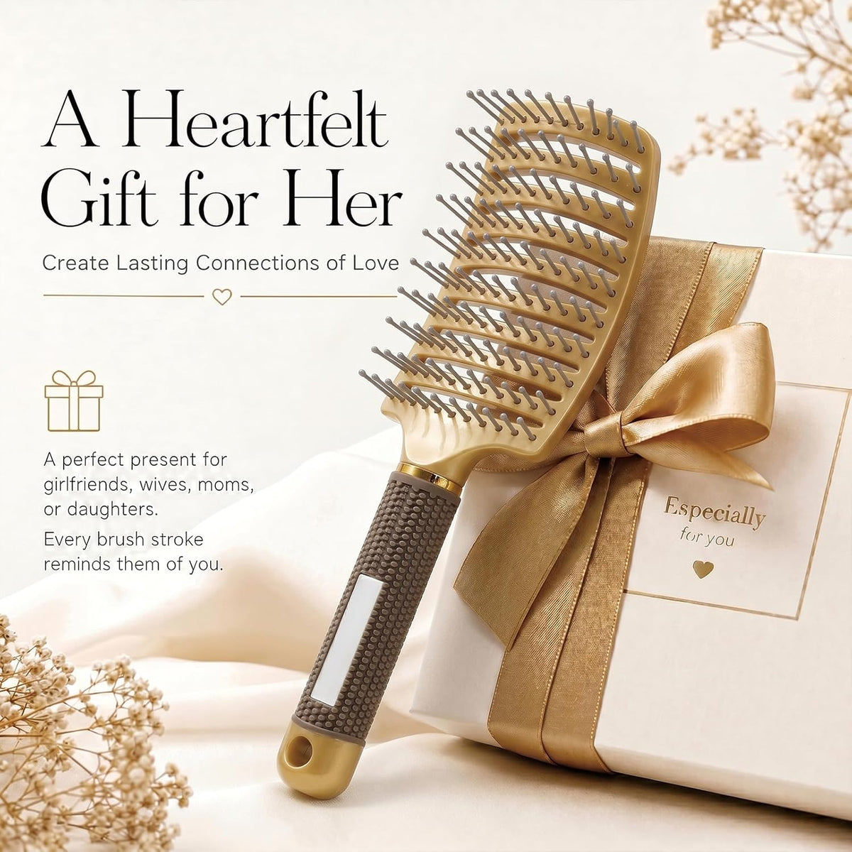Curved Vented Hair Brush,Detangler Brush Faster Blow Drying for Women, Men
