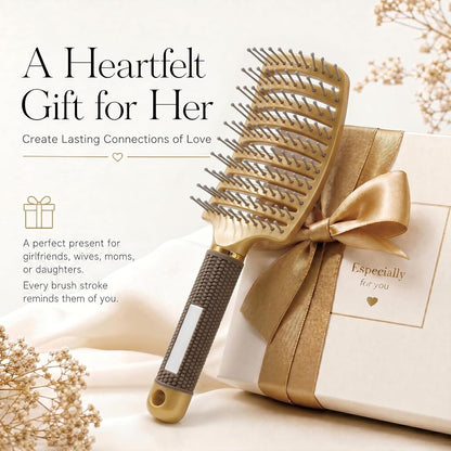 Curved Vented Hair Brush,Detangler Brush Faster Blow Drying for Women, Men