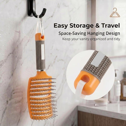 Curved Vented Hair Brush,Detangler Brush Faster Blow Drying for Women, Men