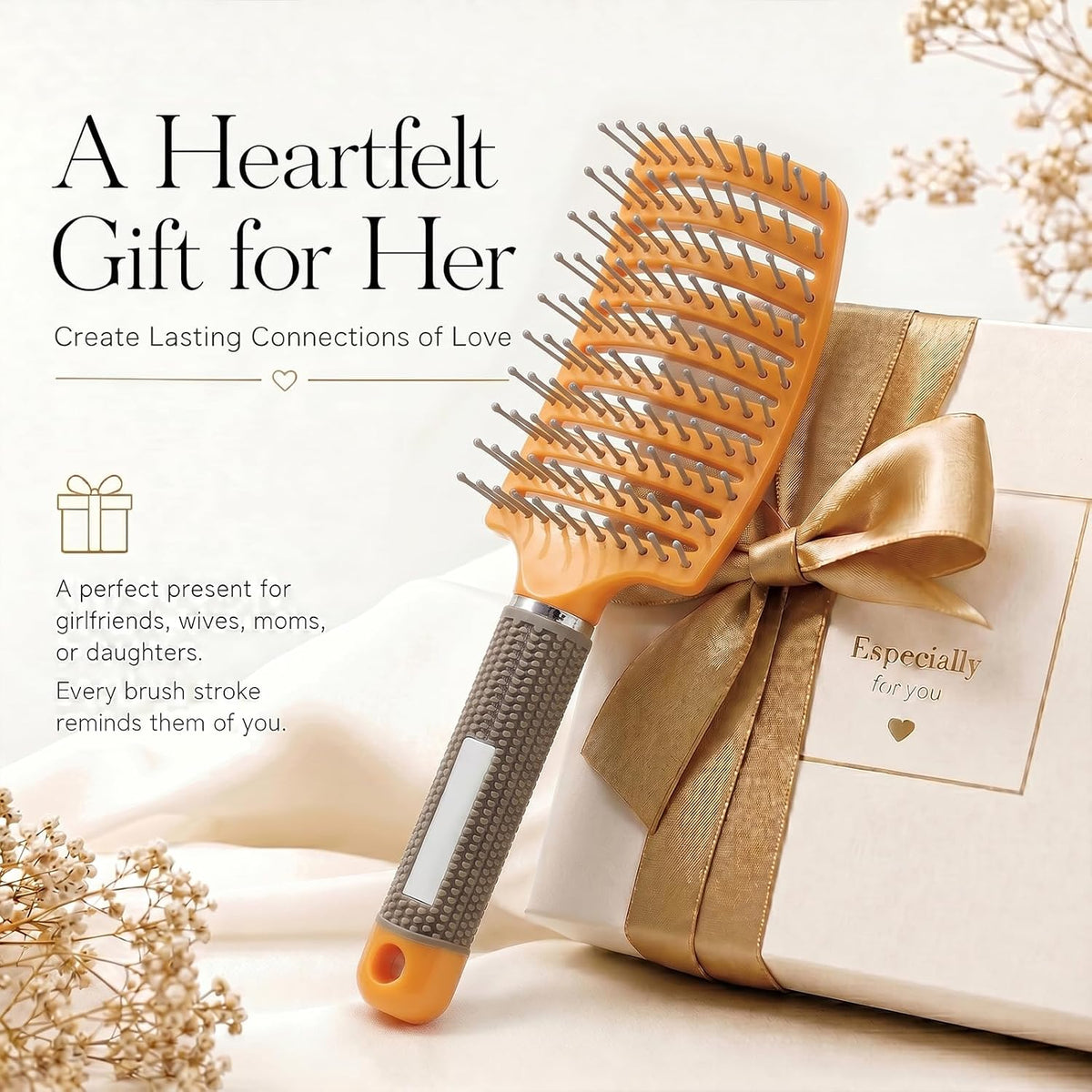 Curved Vented Hair Brush,Detangler Brush Faster Blow Drying for Women, Men