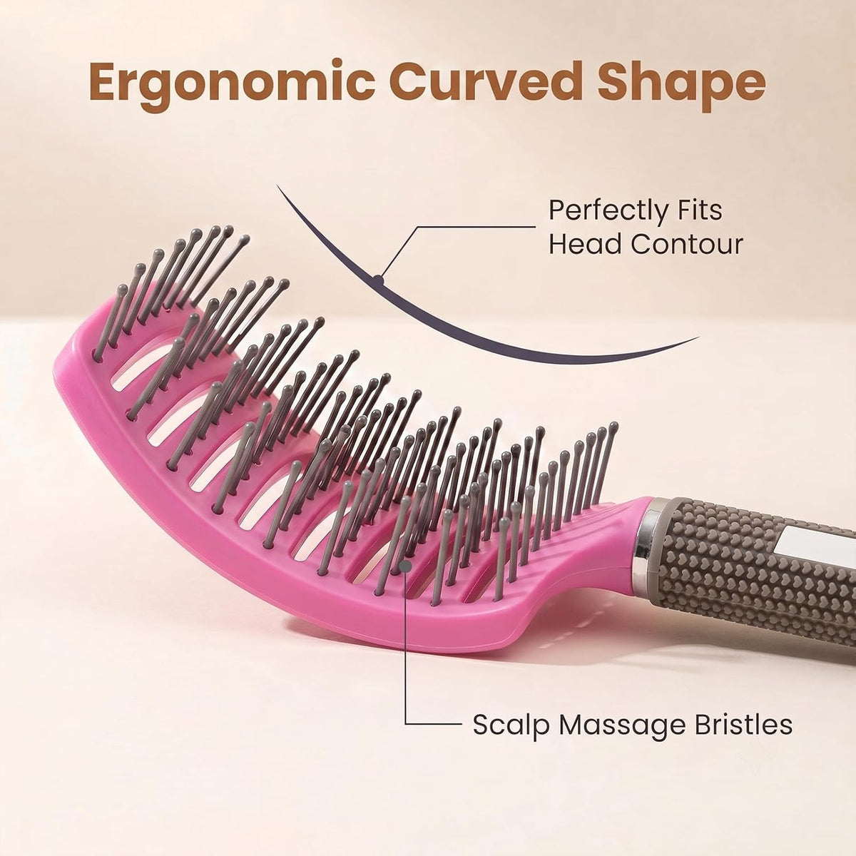 Curved Vented Hair Brush,Detangler Brush Faster Blow Drying for Women, Men