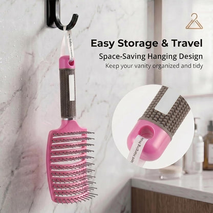 Curved Vented Hair Brush,Detangler Brush Faster Blow Drying for Women, Men