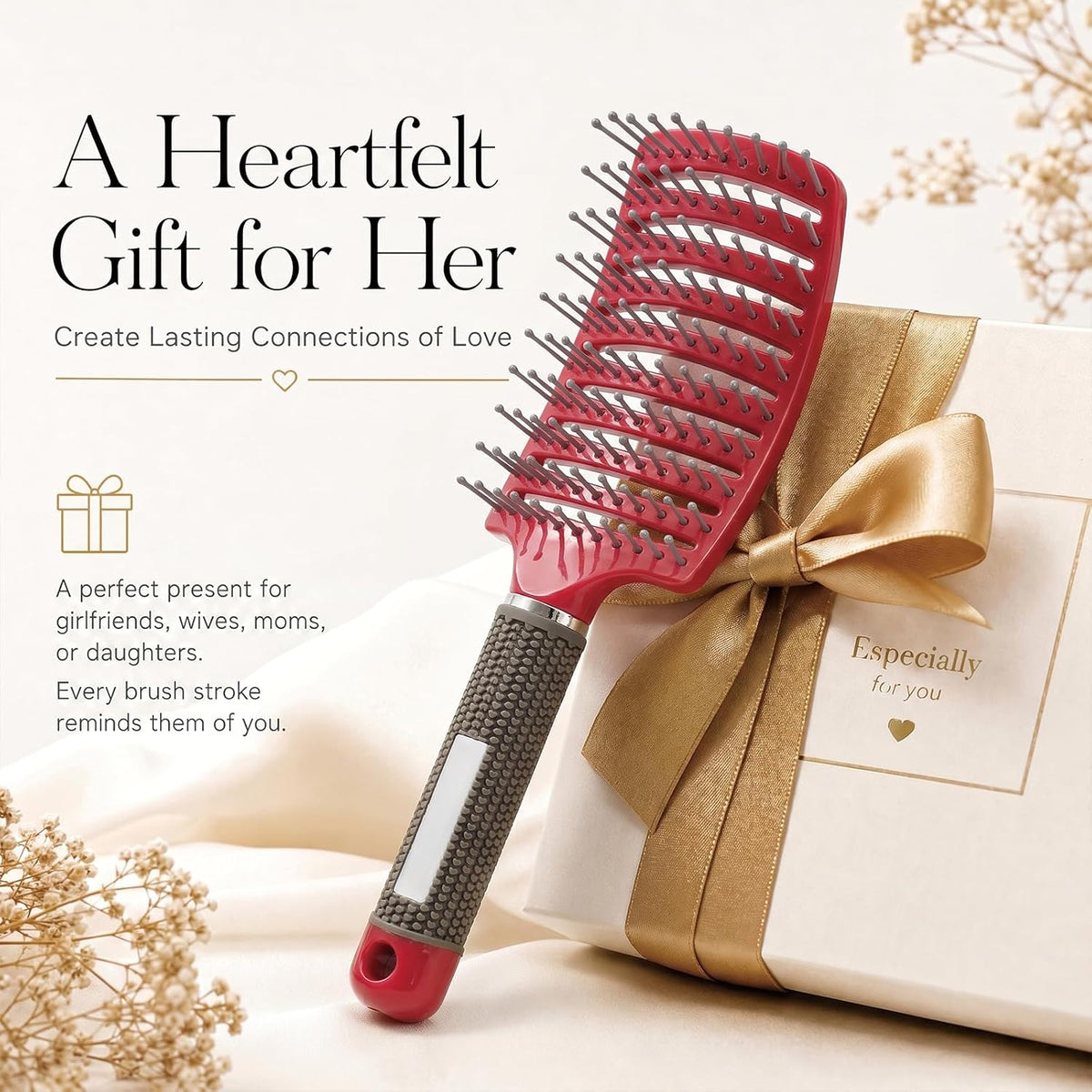 Curved Vented Hair Brush,Detangler Brush Faster Blow Drying for Women, Men