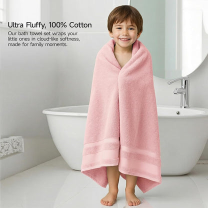 REDKISS 100% Cotton Bath Towels Set of 4, Extra Large Bath Sheets 27 X 59 Inches, 600 GSM, Quick Dry, Ultra Soft & Super Absorbent Bathroom Towel Sets for Bathroom, Gym, Spa, Pool & Hotel, Dark Grey