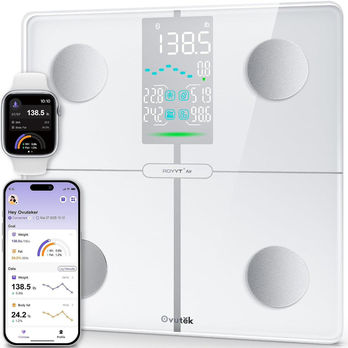 Smart Scale for Body Weight with BMI, Muscle Mass, FSA Eligible HSA