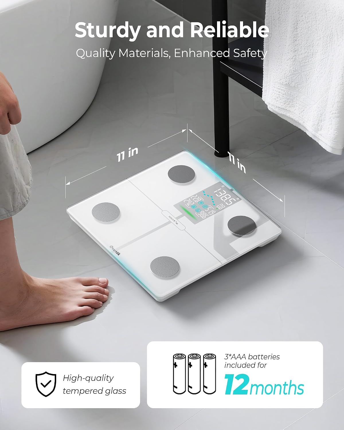 Smart Scale for Body Weight with BMI, Muscle Mass, FSA Eligible HSA