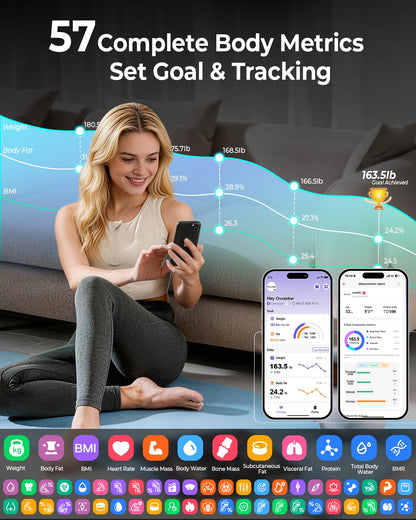 Smart Scale for Body Weight with BMI, Muscle Mass, FSA Eligible HSA
