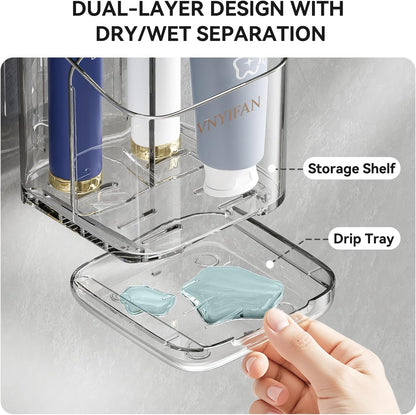 3 Slots Detachable Toothbrush Holders Wall Mounted for Bathrooms