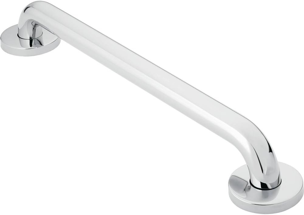 Home Care Bathroom Safety 24 Inch Stainless Steel Handicap Grab Bar for Bathtub and Shower, Heavy Duty Handle, Elderly Assistance Product with Concealed Screws, 8724