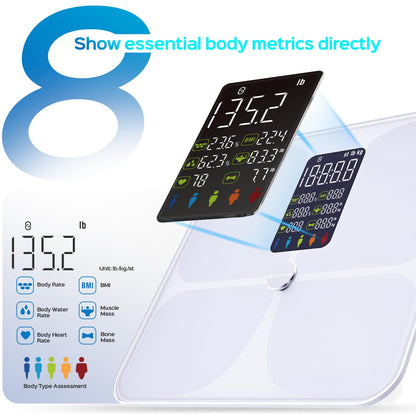 Scale for Body Weight, Smart Digital Bathroom Weight Scale with Bmi