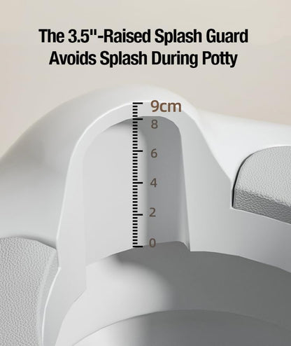 Baby Toddler Potty Training Toilet Seat for Boys and Girls with Handles| Child Kids Potty Seat Toilet Seat Attachment| Safe Urine Guard Non-Slip Rubber Rim| Fits Round & Oval Toilets