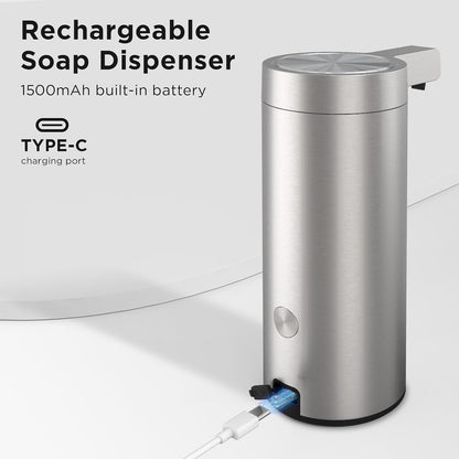 Automatic Soap Dispenser, Touchless, 9 oz, Stainless Steel