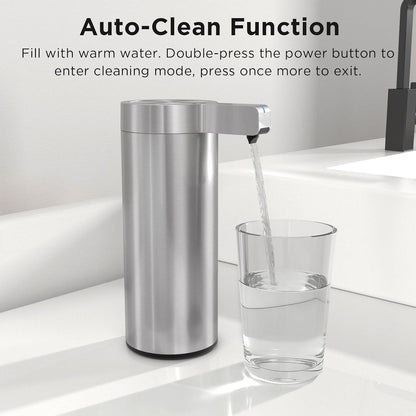 Automatic Soap Dispenser, Touchless, 9 oz, Stainless Steel