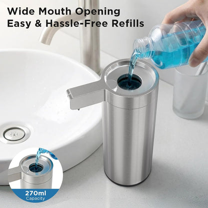 Automatic Soap Dispenser, Touchless, 9 oz, Stainless Steel