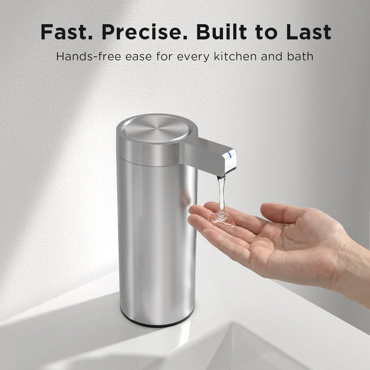 Automatic Soap Dispenser, Touchless, 9 oz, Stainless Steel