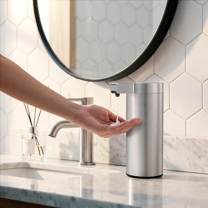 Automatic Soap Dispenser, Touchless, 9 oz, Stainless Steel