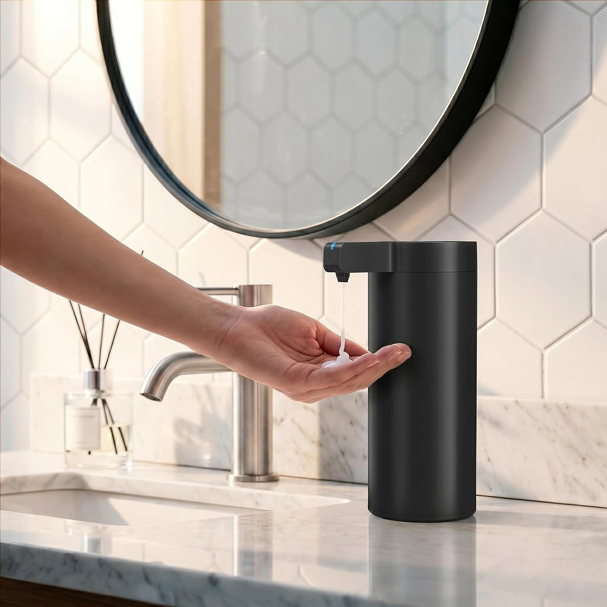 Automatic Soap Dispenser, Touchless, 9 oz, Stainless Steel