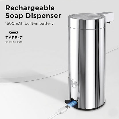 Automatic Soap Dispenser, Touchless, 9 oz, Stainless Steel