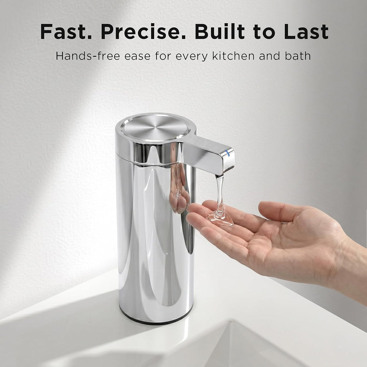 Automatic Soap Dispenser, Touchless, 9 oz, Stainless Steel