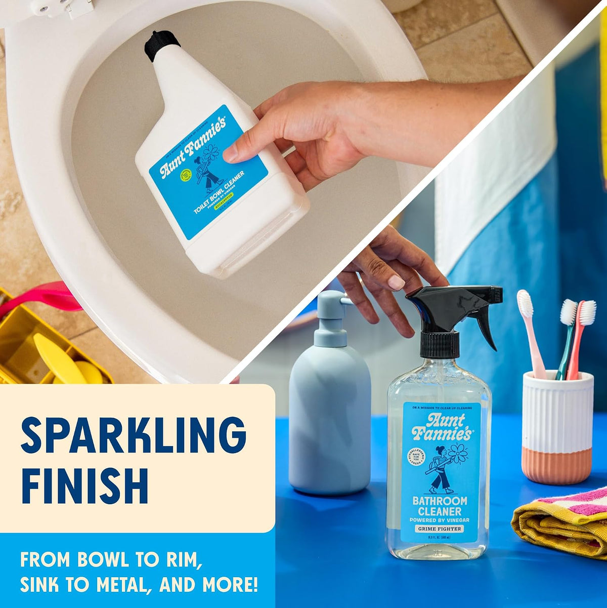 Bathroom Cleaning Bundle, Spray + Bowl Cleaner, 2 Pieces