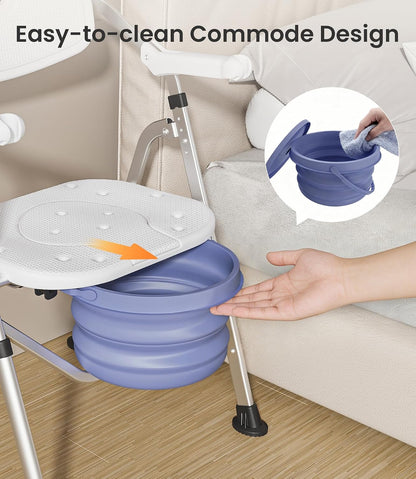 Folding Shower Chair for Seniors and Disabled Inside Shower