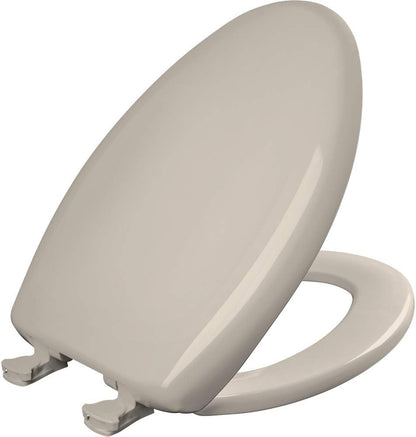 Classic Colors Slow Close Toilet Seat, Easy Clean Hinges and Durable Plastic Seat, Made in USA, Round, Dresden Blue