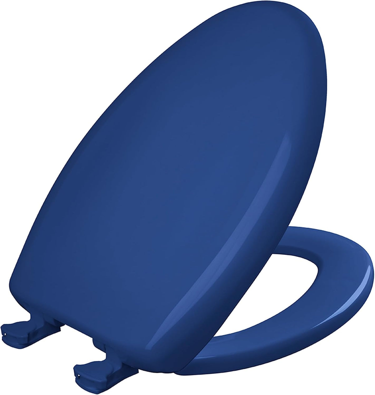 Classic Colors Slow Close Toilet Seat, Easy Clean Hinges and Durable Plastic Seat, Made in USA, Round, Dresden Blue