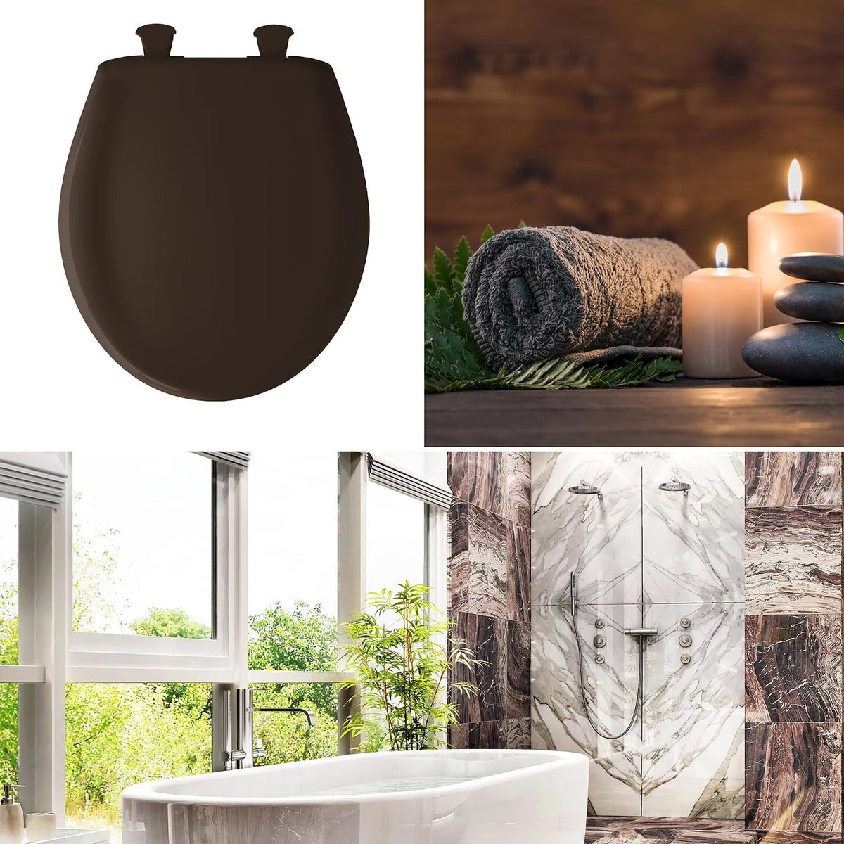 Classic Colors Slow Close Toilet Seat, Easy Clean Hinges and Durable Plastic Seat, Made in USA, Round, Dresden Blue