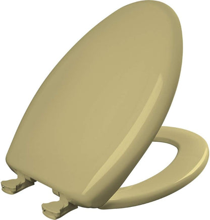 Classic Colors Slow Close Toilet Seat, Easy Clean Hinges and Durable Plastic Seat, Made in USA, Round, Dresden Blue