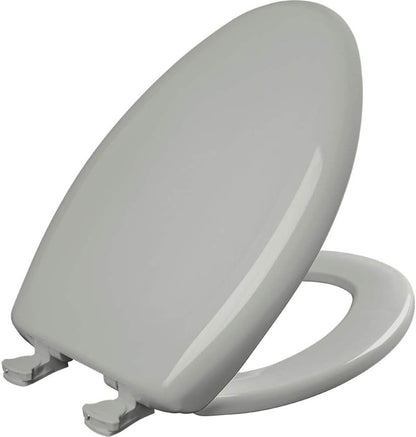 Classic Colors Slow Close Toilet Seat, Easy Clean Hinges and Durable Plastic Seat, Made in USA, Round, Dresden Blue