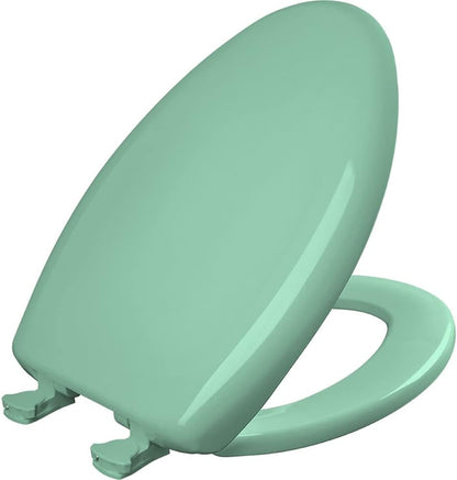 Classic Colors Slow Close Toilet Seat, Easy Clean Hinges and Durable Plastic Seat, Made in USA, Round, Dresden Blue