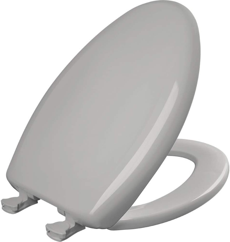 Classic Colors Slow Close Toilet Seat, Easy Clean Hinges and Durable Plastic Seat, Made in USA, Round, Dresden Blue