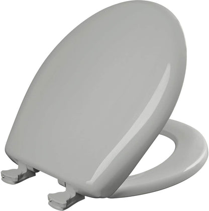 Classic Colors Slow Close Toilet Seat, Easy Clean Hinges and Durable Plastic Seat, Made in USA, Round, Dresden Blue