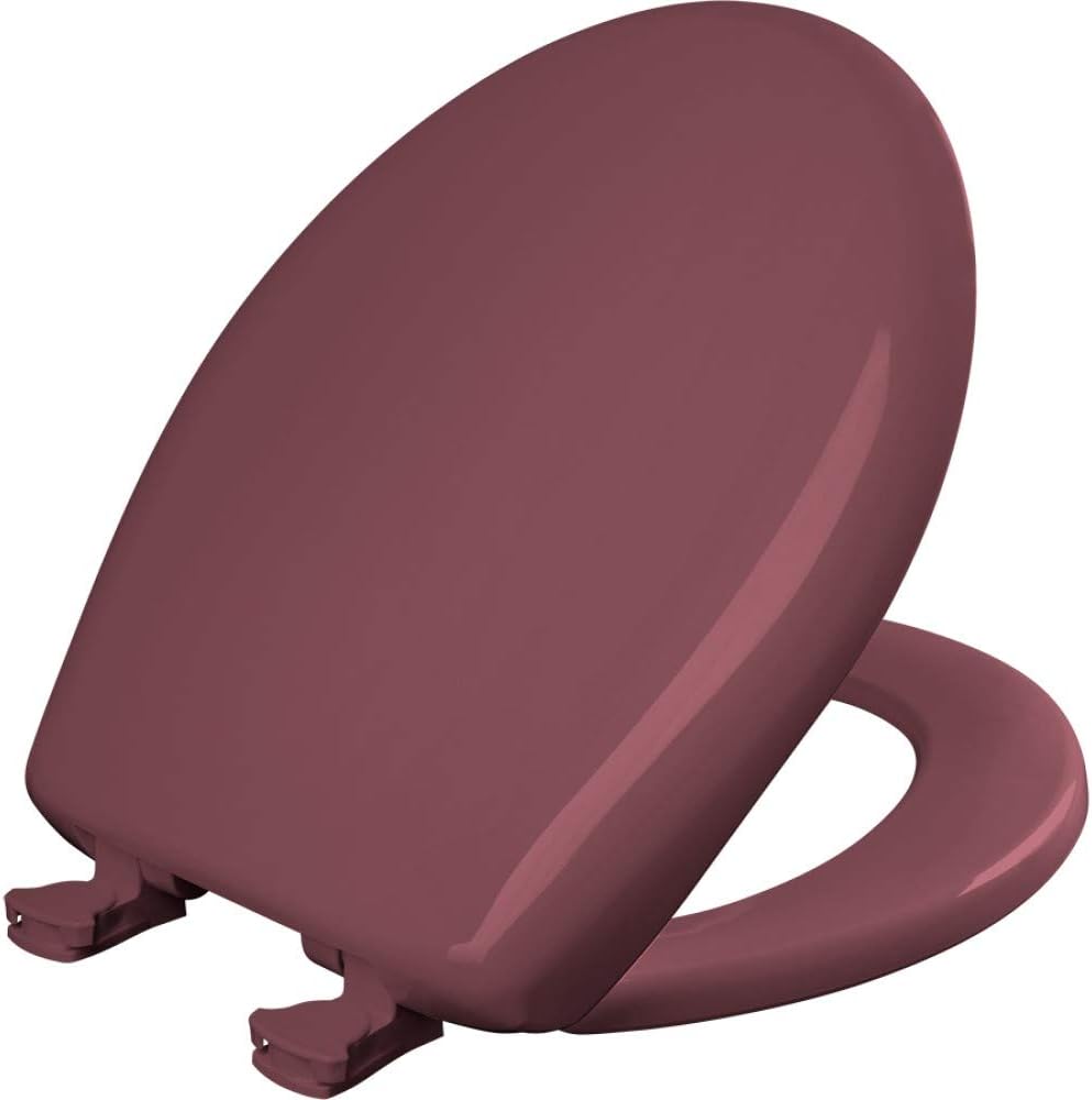 Classic Colors Slow Close Toilet Seat, Easy Clean Hinges and Durable Plastic Seat, Made in USA, Round, Dresden Blue