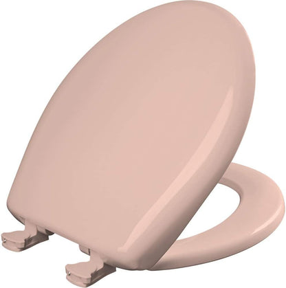 Classic Colors Slow Close Toilet Seat, Easy Clean Hinges and Durable Plastic Seat, Made in USA, Round, Dresden Blue