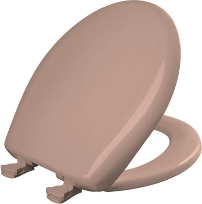 Classic Colors Slow Close Toilet Seat, Easy Clean Hinges and Durable Plastic Seat, Made in USA, Round, Dresden Blue