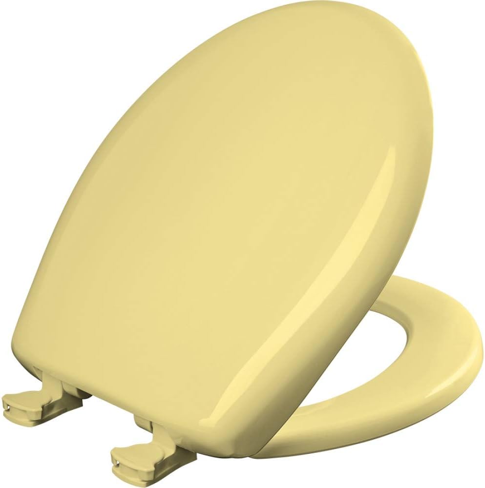 Classic Colors Slow Close Toilet Seat, Easy Clean Hinges and Durable Plastic Seat, Made in USA, Round, Dresden Blue