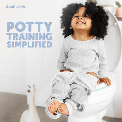 Potty Training Seat for Boys and Girls, Non-Slip Toilet Training Seat with Splash Guard and Storage Hook (Aqua)
