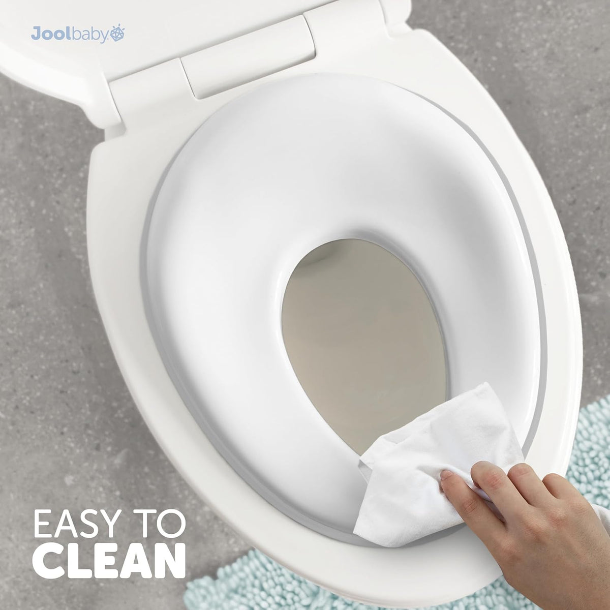 Potty Training Seat for Boys and Girls, Non-Slip Toilet Training Seat with Splash Guard and Storage Hook (Aqua)