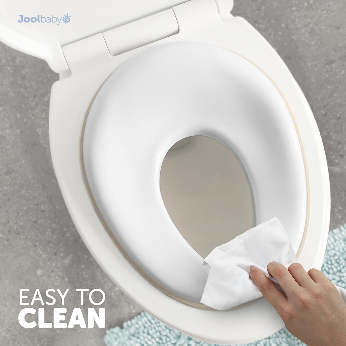 Potty Training Seat for Boys and Girls, Non-Slip Toilet Training Seat with Splash Guard and Storage Hook (Aqua)