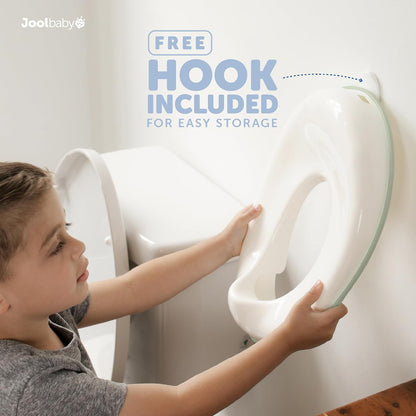 Potty Training Seat for Boys and Girls, Non-Slip Toilet Training Seat with Splash Guard and Storage Hook (Aqua)