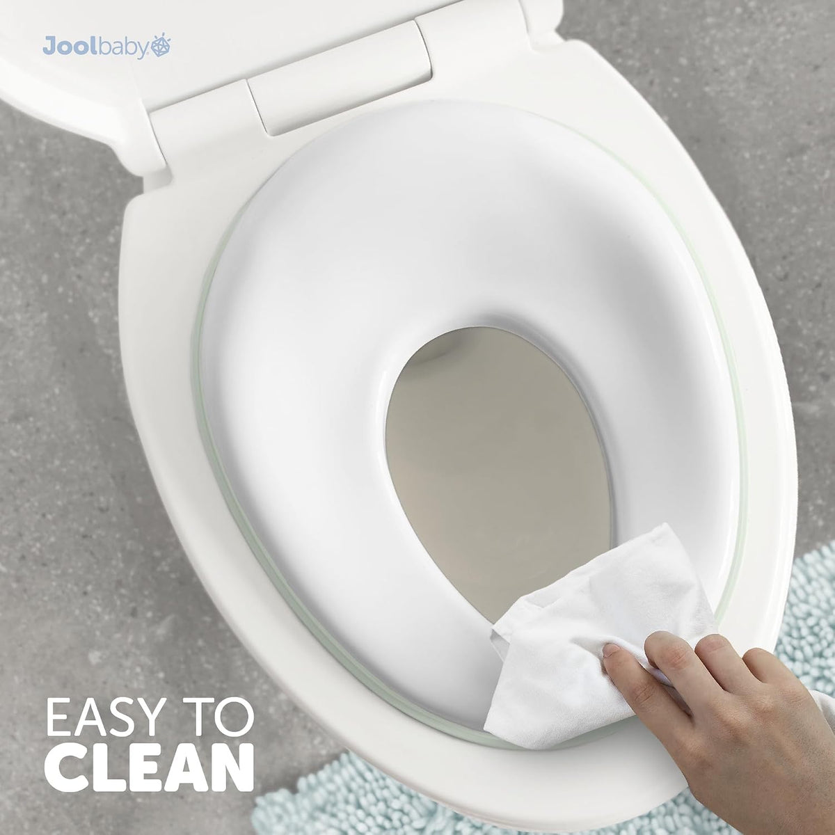 Potty Training Seat for Boys and Girls, Non-Slip Toilet Training Seat with Splash Guard and Storage Hook (Aqua)